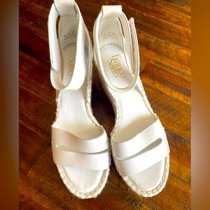 Franco Clemens Raffia Espadrille Wedge Sandal